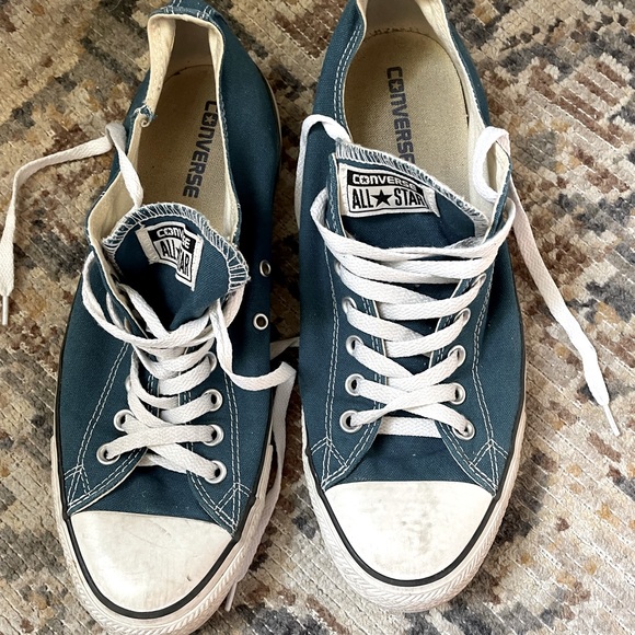 Converse Mens Chuck Taylor All Star OX 153867F Blue Running Shoes Size Men 10